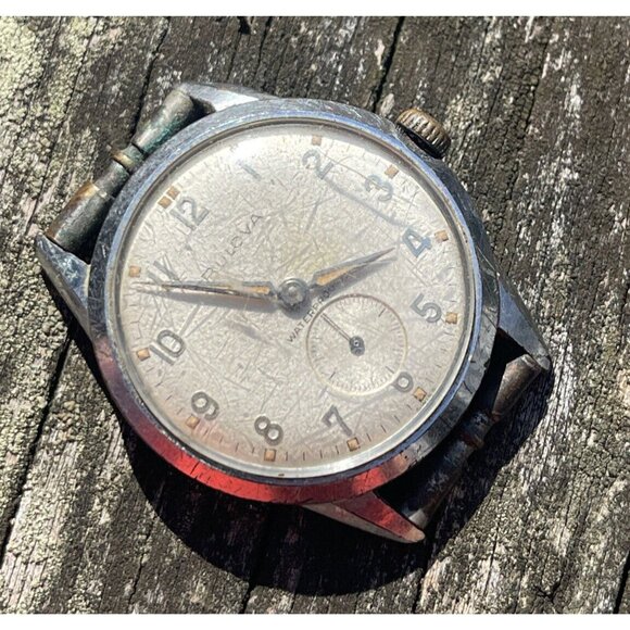 Vintage 1960s Bulova Watch Manual Wind Mechanical Shock Water Anti Magnetic Runs - Picture 4 of 10